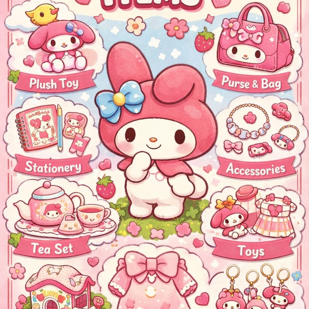 Sanrio My Melody BUNDLE!!CHECKOUT MY LIVE STREAM TO SEE THE BUNDLE
